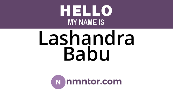 Lashandra Babu