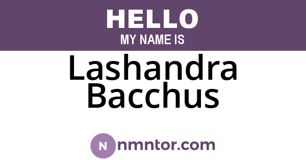 Lashandra Bacchus
