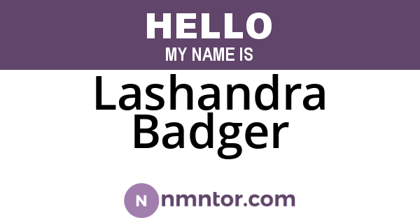 Lashandra Badger