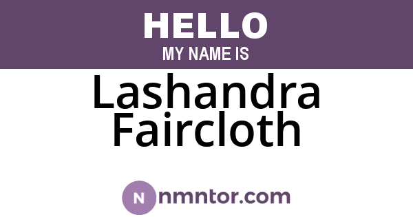 Lashandra Faircloth