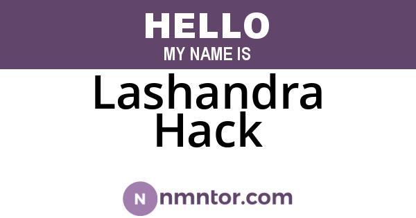 Lashandra Hack