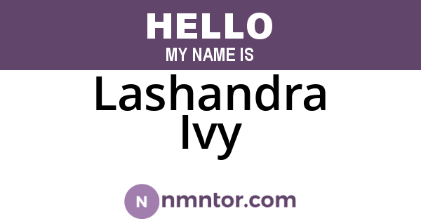 Lashandra Ivy