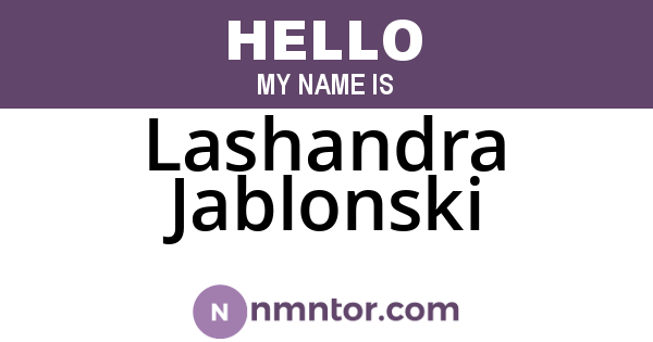 Lashandra Jablonski