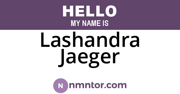 Lashandra Jaeger