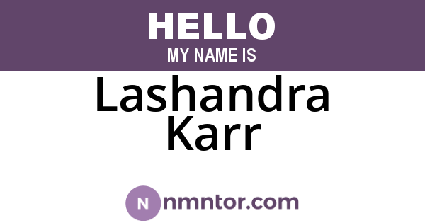 Lashandra Karr