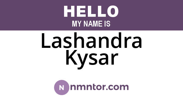 Lashandra Kysar