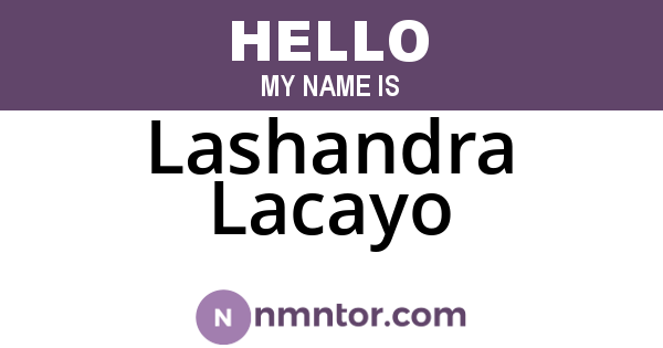 Lashandra Lacayo