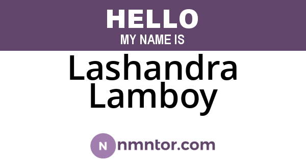 Lashandra Lamboy