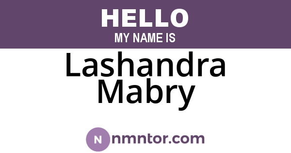 Lashandra Mabry