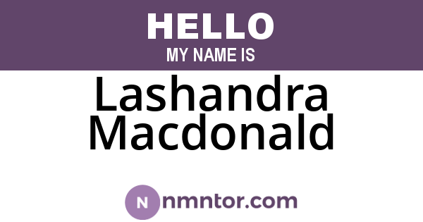 Lashandra Macdonald