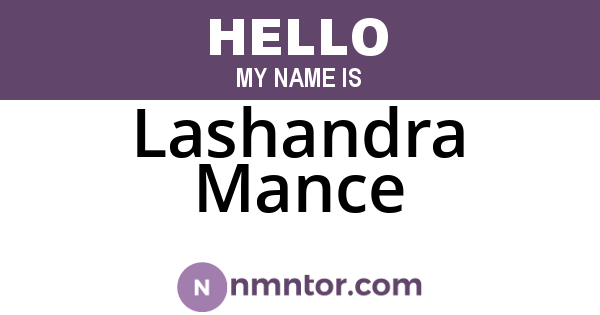 Lashandra Mance