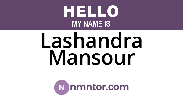 Lashandra Mansour