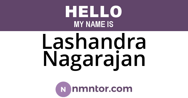 Lashandra Nagarajan