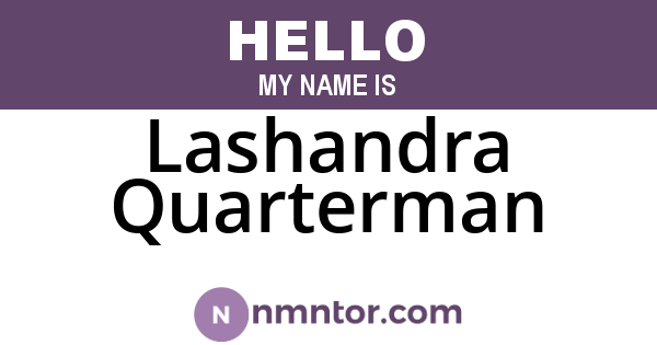 Lashandra Quarterman