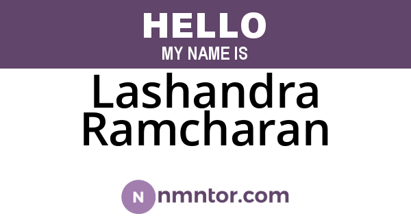 Lashandra Ramcharan