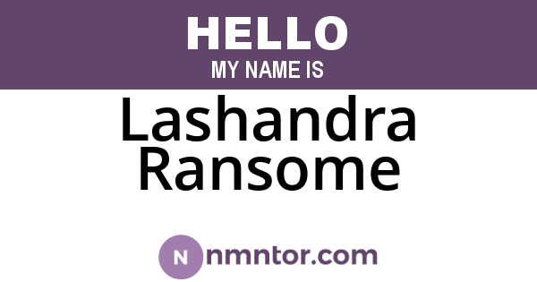 Lashandra Ransome