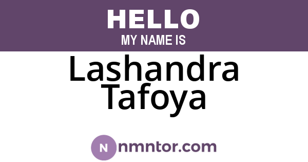 Lashandra Tafoya