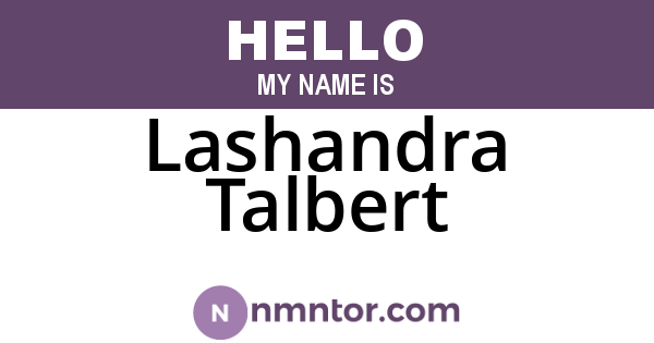 Lashandra Talbert