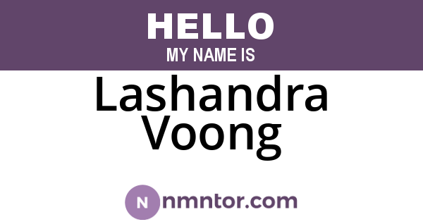 Lashandra Voong
