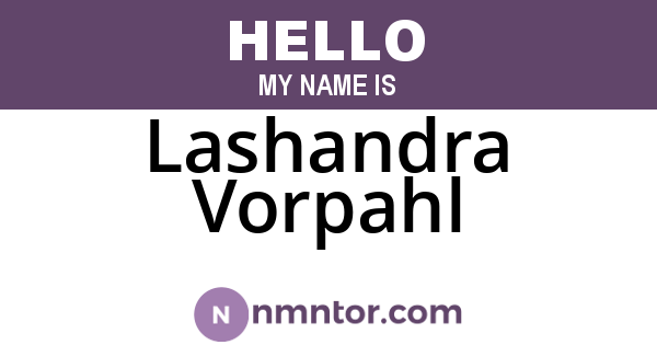 Lashandra Vorpahl