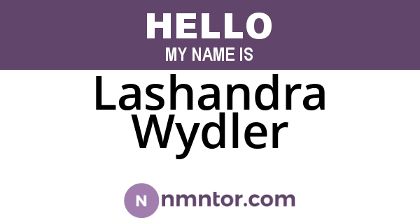 Lashandra Wydler