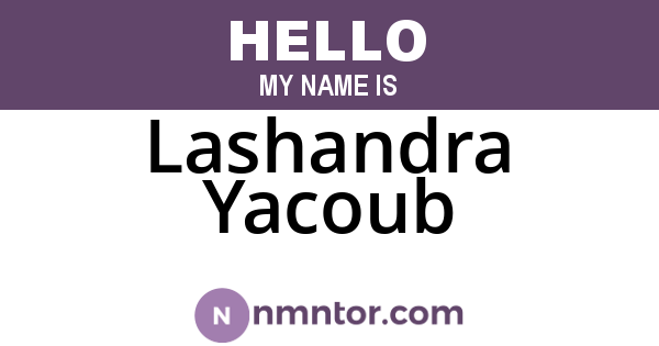 Lashandra Yacoub