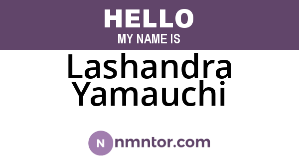Lashandra Yamauchi