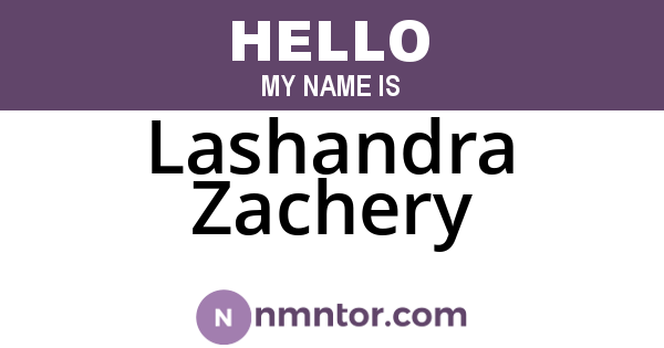 Lashandra Zachery