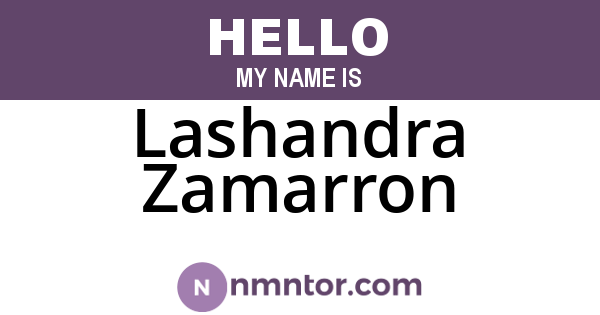 Lashandra Zamarron