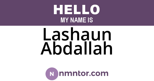 Lashaun Abdallah