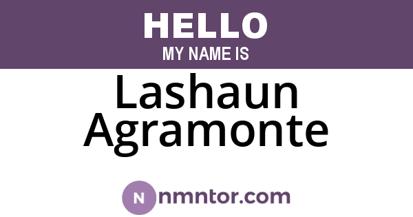 Lashaun Agramonte