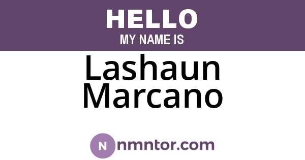 Lashaun Marcano