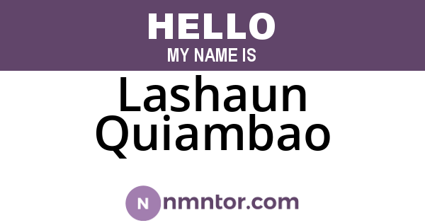 Lashaun Quiambao