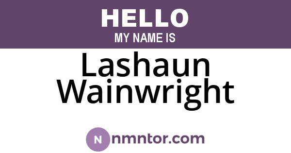 Lashaun Wainwright