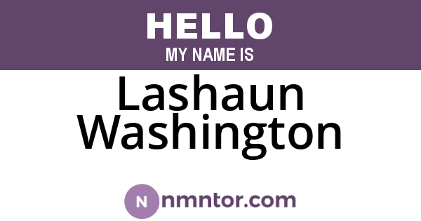 Lashaun Washington