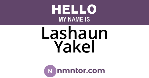 Lashaun Yakel