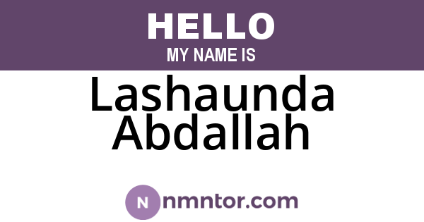 Lashaunda Abdallah