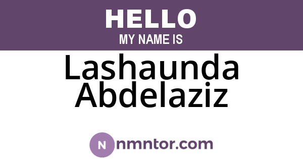 Lashaunda Abdelaziz