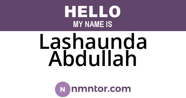 Lashaunda Abdullah