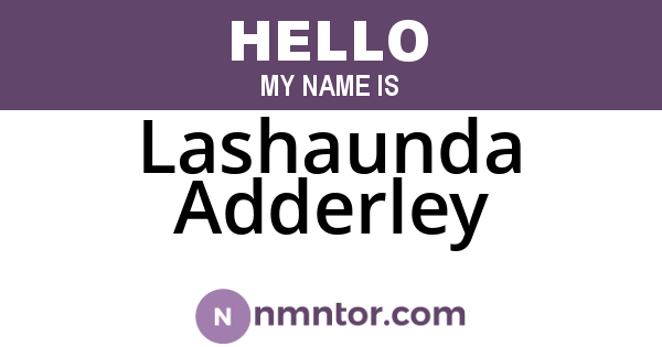 Lashaunda Adderley