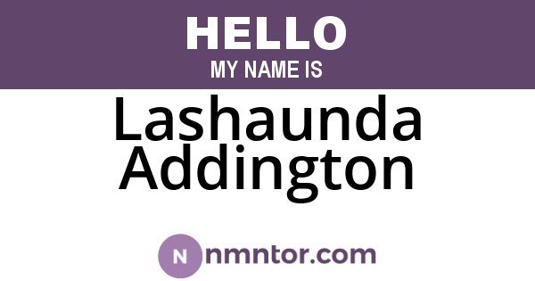 Lashaunda Addington