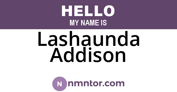 Lashaunda Addison