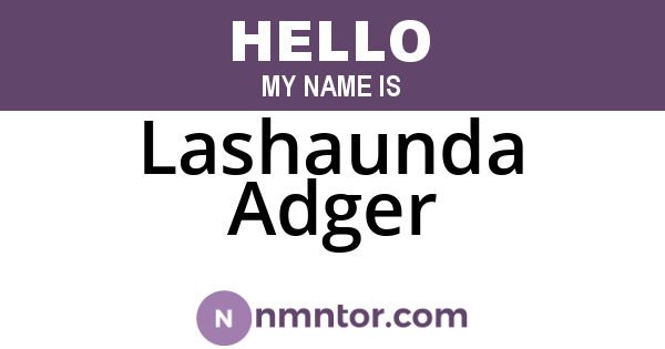 Lashaunda Adger