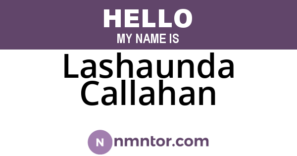 Lashaunda Callahan
