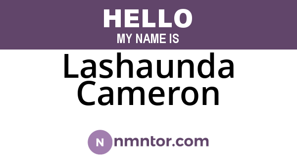 Lashaunda Cameron