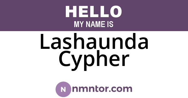 Lashaunda Cypher