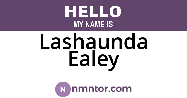 Lashaunda Ealey