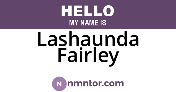 Lashaunda Fairley