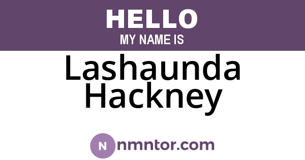 Lashaunda Hackney