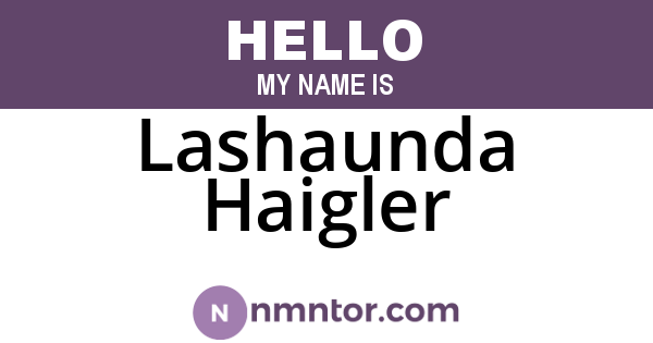 Lashaunda Haigler